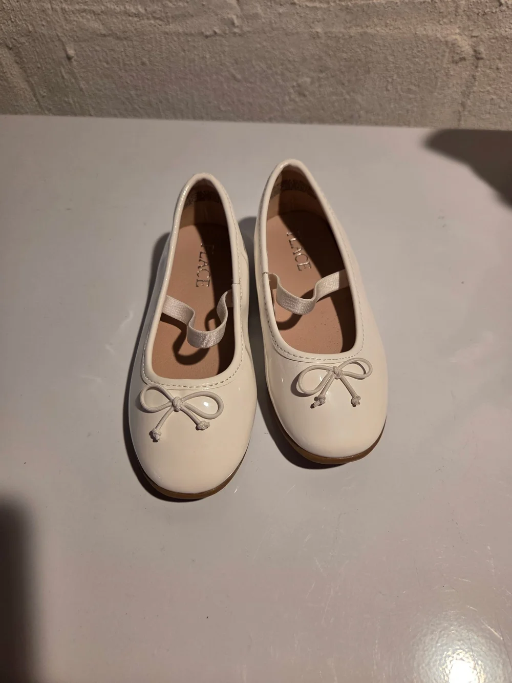 The Children's Place Girls White Bow Ballet Flats